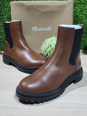 Madewell The Bradley Chelsea Lugsole Boots - Stable US Women's 7.5 NEW